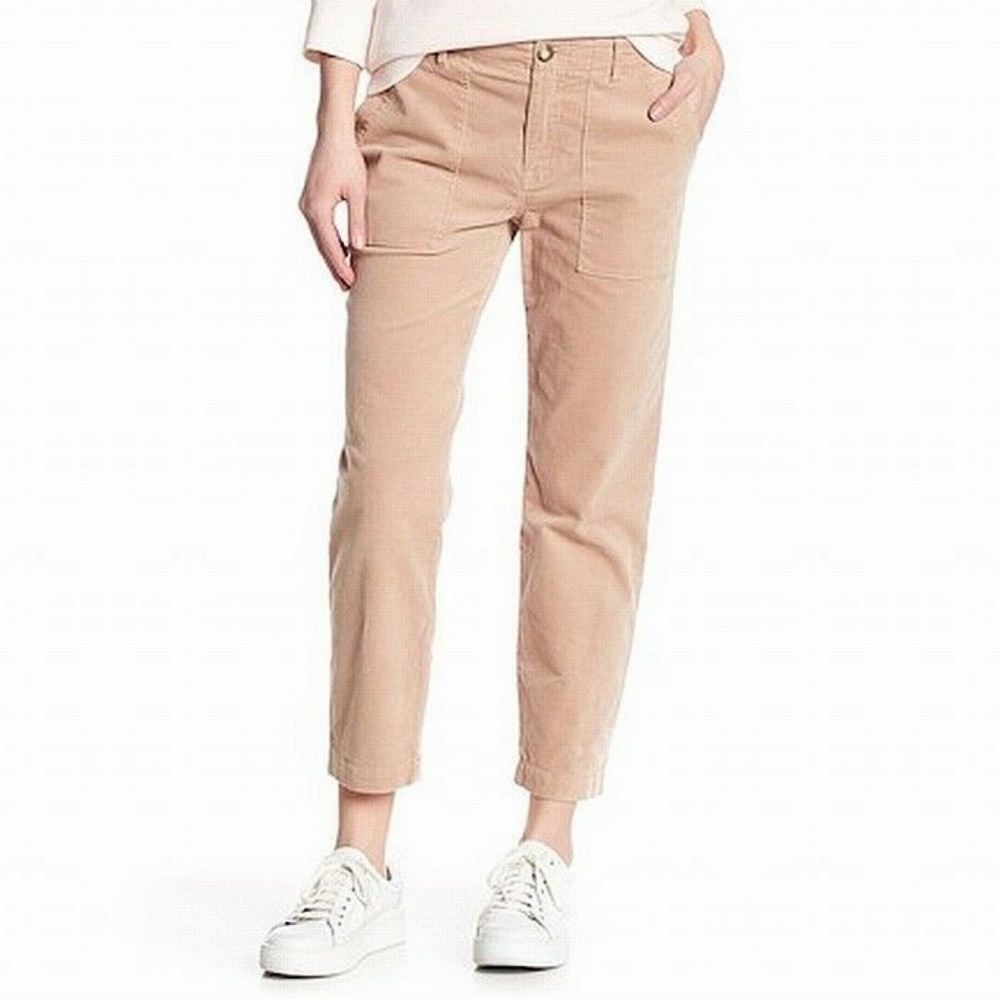 Joie Textured Painter Cropped Cotton Chino Pants